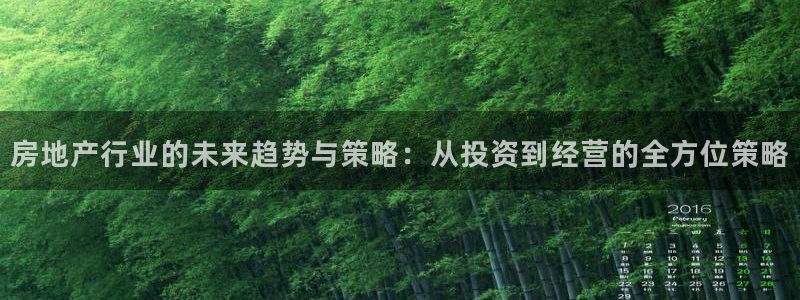 新宝5谠631257：房地产行业的未来趋势与策略：从投资到经