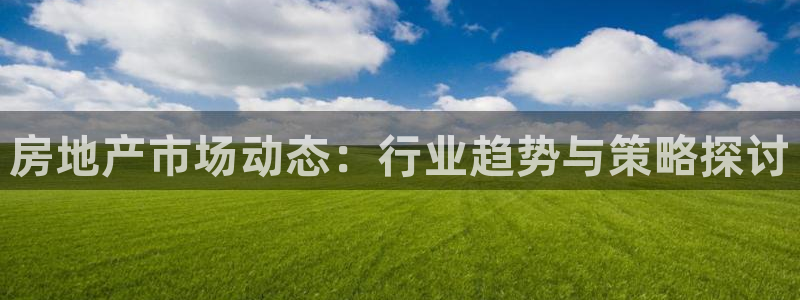 新宝5手机登录：房地产市场动态：行业趋势与策略探讨