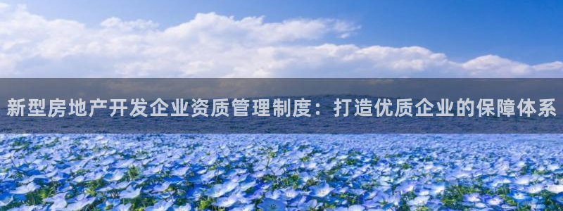 新宝5注册账号：新型房地产开发企业资质管理制度：打造优质企业