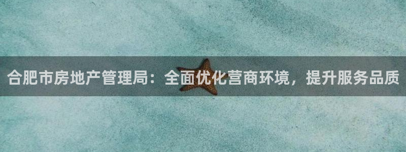 新宝m2O5O5O：合肥市房地产管理局：全面优化营商环境，提