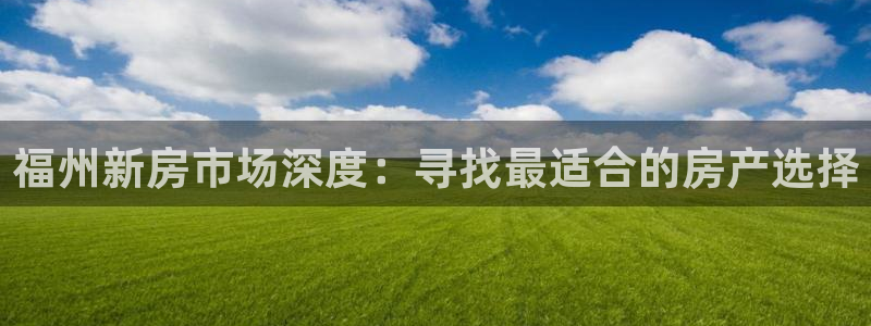 新宝5挂机软件：福州新房市场深度：寻找最适合的房产选择