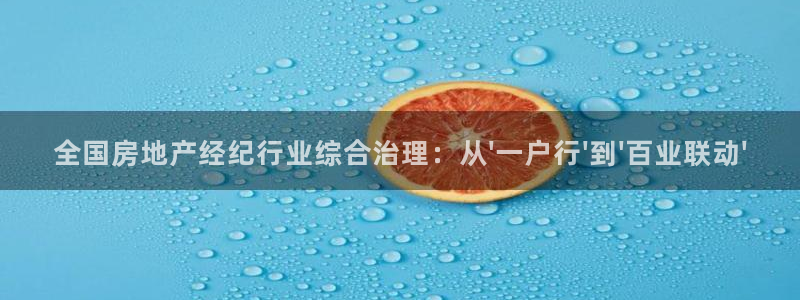 新宝5 888：全国房地产经纪行业综合治理：从\'一户行\'