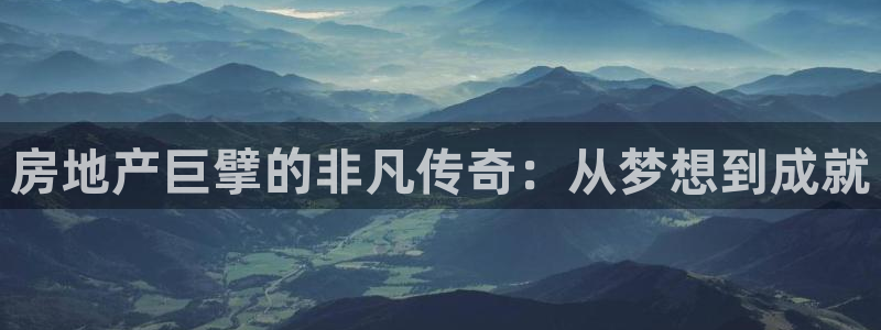 新宝5手机下载：房地产巨擘的非凡传奇：从梦想到成就