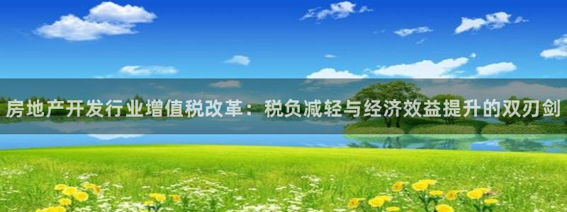 新宝5手机登录：房地产开发行业增值税改革：税负减轻与经济效益