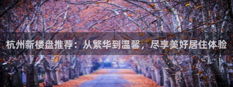 新宝5娱乐经：杭州新楼盘推荐：从繁华到温馨，尽享美好居住体验