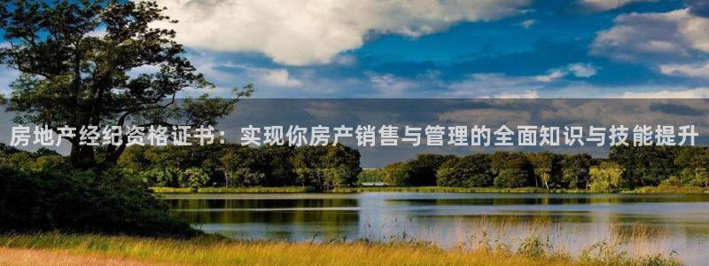 新宝5手机app：房地产经纪资格证书：实现你房产销售与管理的