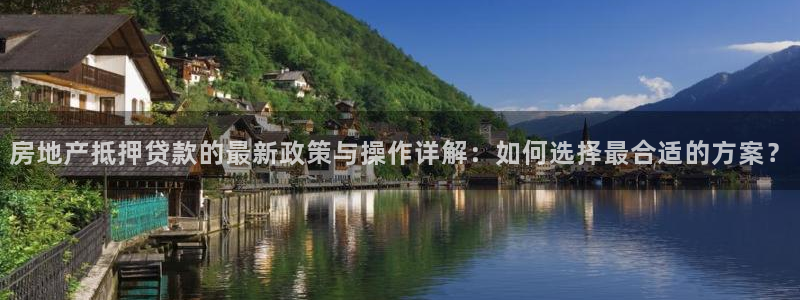 新宝5代理：房地产抵押贷款的最新政策与操作详解：如何选择最合