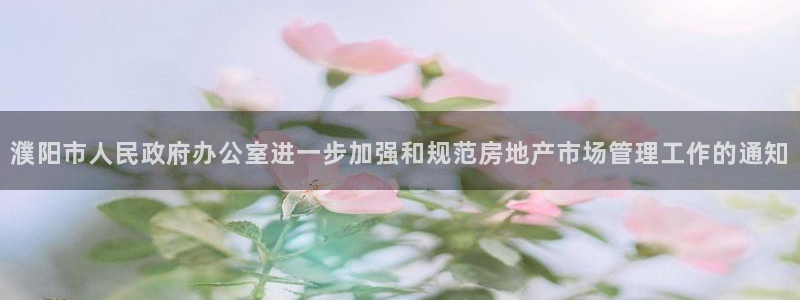 新宝5测速登陆：濮阳市人民政府办公室进一步加强和规范房地产市
